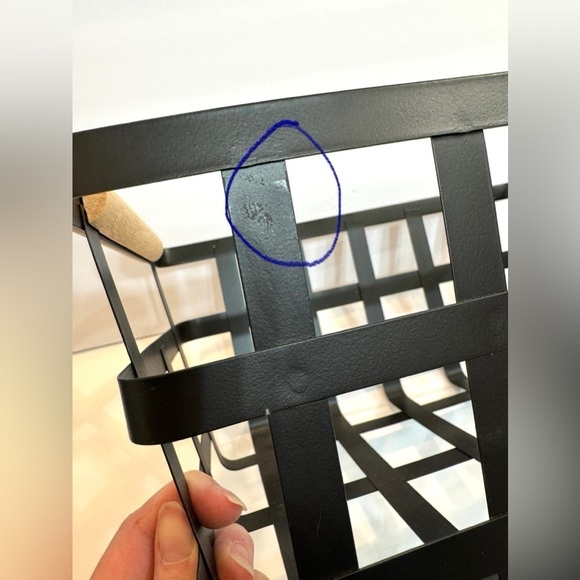 Contemporary Black Metal Basket Modern Farmhouse - Picture 9 of 10